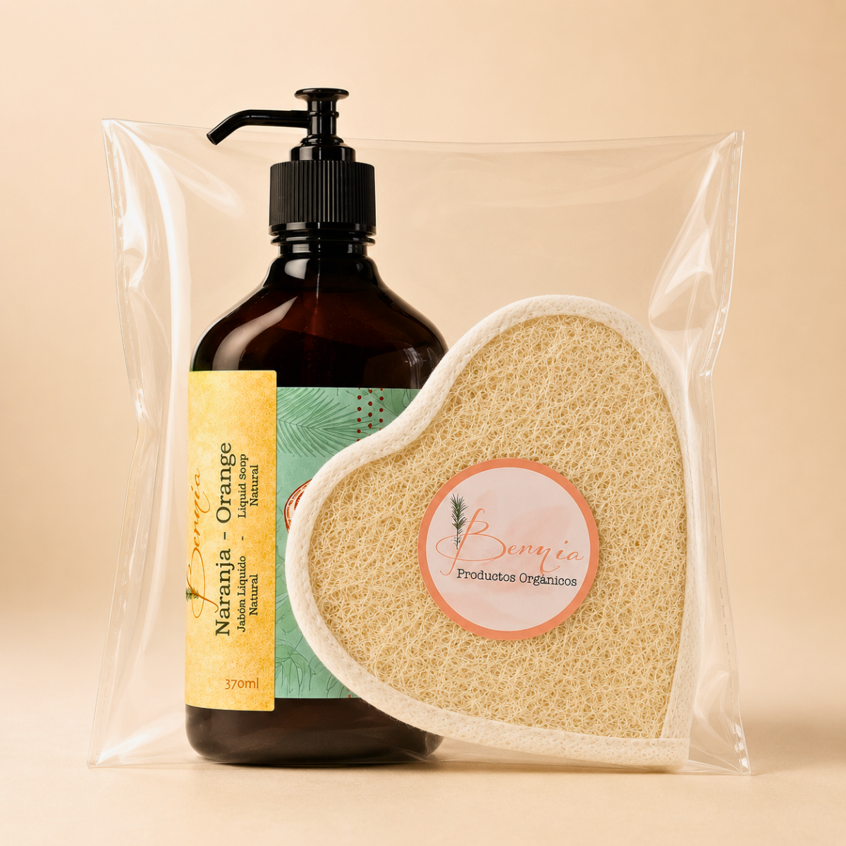 Kit Placentero Bernia – Jabón Líquido y Estropajo Corporal - Imagen 4